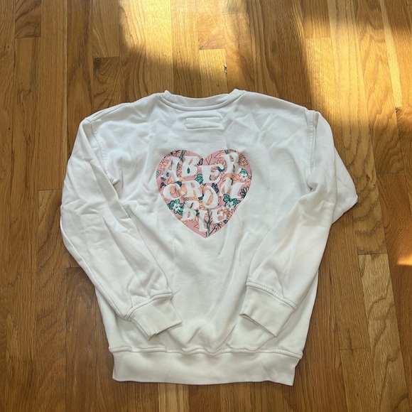 Girls cream colored graphic sweatshirt   Size 11/12 - Picture 3 of 3